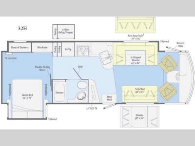 Floorplan - 2011 Winnebago Adventurer 32H