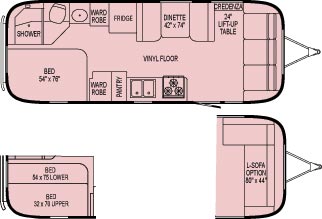 Floorplan - 2005 Airstream RV Safari 25 SS