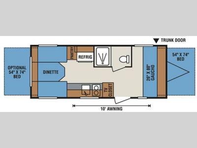 Floorplan - 2011 KZ Sportsmen Classic 19SBT