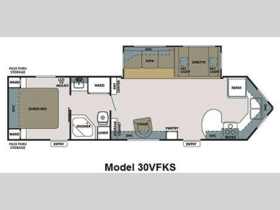 Floorplan - 2011 Forest River RV V-Cross Classic 30VFKS