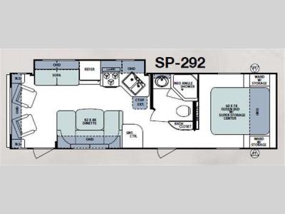 Floorplan - 2011 Forest River RV Surveyor Sport SP-292