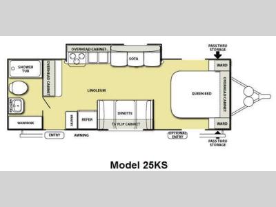 Floorplan - 2011 Forest River RV Wildwood 25KS