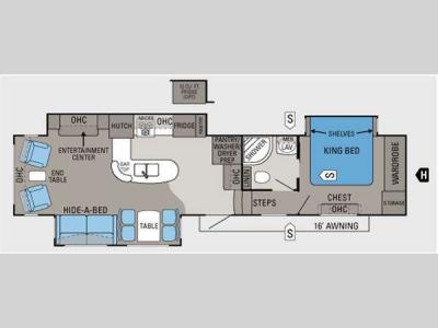 Floorplan - 2011 Jayco Pinnacle 35LKTS