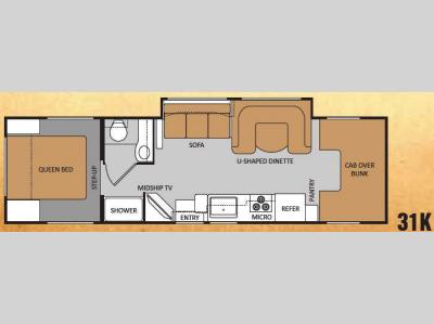 Floorplan - 2011 Thor Motor Coach Chateau 31K