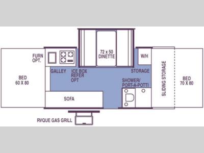 Floorplan - 2006 Forest River RV Rockwood Premier 2516G
