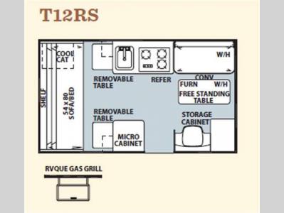 Floorplan - 2011 Forest River RV Flagstaff Hard Side T12RS