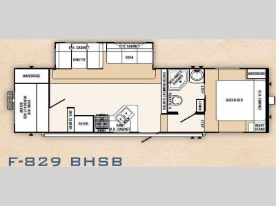 Floorplan - 2011 Palomino Thoroughbred F-829BHSB