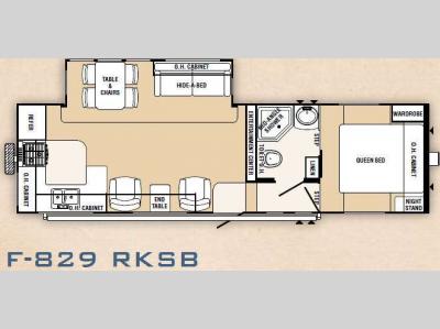 Floorplan - 2011 Palomino Thoroughbred F-829RKSB
