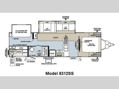 Floorplan - 2011 Forest River RV Rockwood Signature Ultra Lite 8312SS