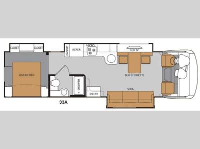 Floorplan - 2011 Thor Motor Coach Serrano 33A