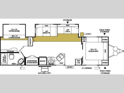 Floorplan - 2006 Forest River RV Wildwood LE 30BHBS LE