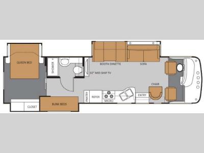 Floorplan - 2011 Thor Motor Coach Windsport 34T