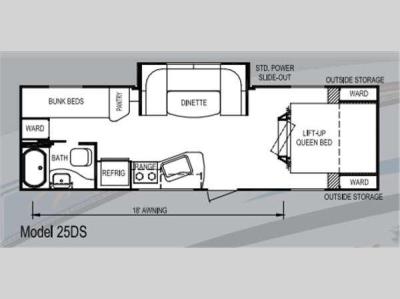 Floorplan - 2012 Skyline Koala 25DS