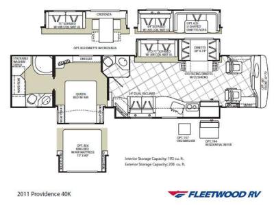Floorplan - 2011 Fleetwood RV Providence 40K