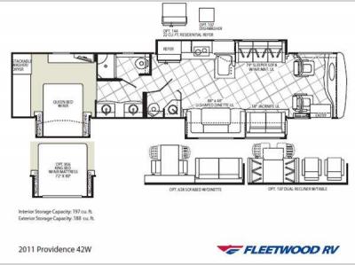Floorplan - 2011 Fleetwood RV Providence 42W