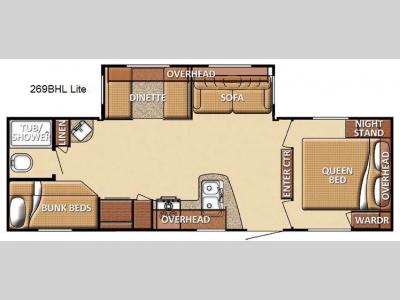Floorplan - 2012 Gulf Stream RV Conquest 269BHL Lite