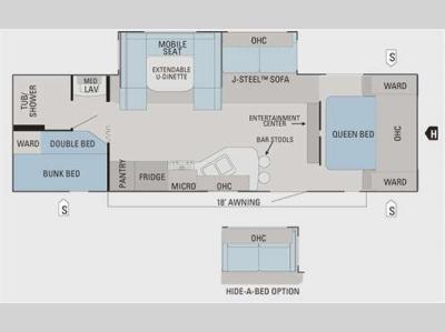 Floorplan - 2011 Jayco Eagle Super Lite 284BHS