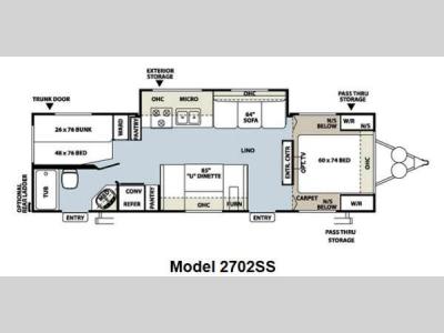 Floorplan - 2012 Forest River RV Rockwood Ultra Lite 2702SS