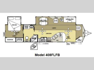 Floorplan - 2012 Forest River RV Salem Grand Villa 408FLFB