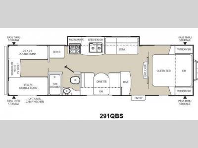 Floorplan - 2012 Coachmen RV Freedom Express 291QBS