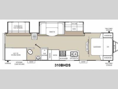 Floorplan - 2012 Coachmen RV Freedom Express 310BHDS