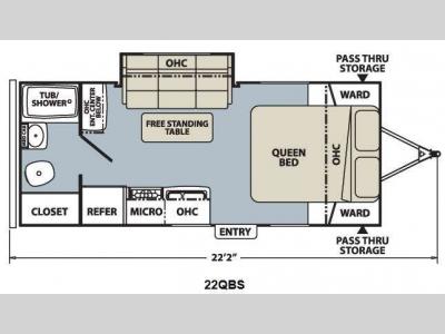 Floorplan - 2012 Coachmen RV Apex Ultra-Lite 22 QBS
