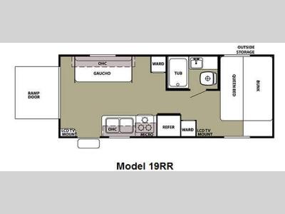 Floorplan - 2012 Forest River RV Cherokee Grey Wolf 19RR