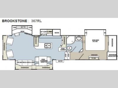 Floorplan - 2012 Coachmen RV Brookstone 367RL