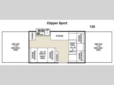 Floorplan - 2012 Coachmen RV Clipper Sport 126