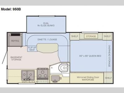Floorplan - 2011 Adventurer LP (ALP) Truck Campers 950B