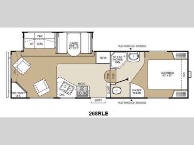 Floorplan - 2012 Coachmen RV Chaparral Lite 268RLE