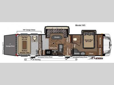 Floorplan - 2011 Keystone RV Fuzion Touring Edition III 305