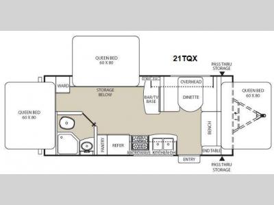 Floorplan - 2012 Coachmen RV Freedom Express LTZ 21TQX