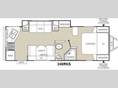 Floorplan - 2012 Coachmen RV Freedom Express LTZ 246RKS