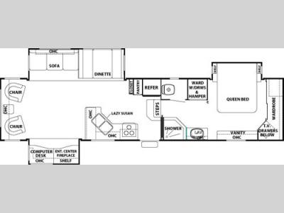Floorplan - 2006 Forest River RV Cedar Creek 36 RLTS