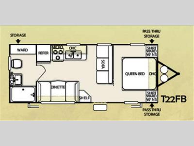 Floorplan - 2012 Forest River RV Wildwood 22FB