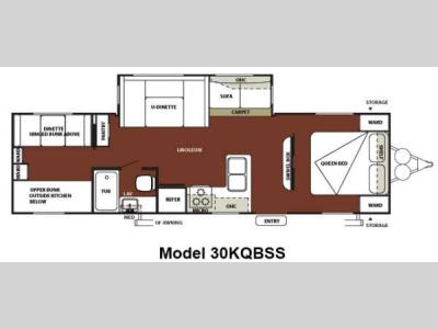 Floorplan - 2012 Forest River RV Wildwood 30KQBSS