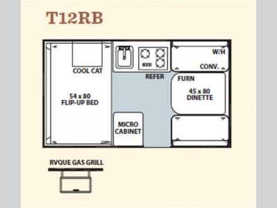 Floorplan - 2012 Forest River RV Flagstaff Hard Side T12RB