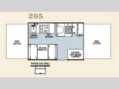 Floorplan - 2012 Forest River RV Flagstaff MAC LTD Series 205