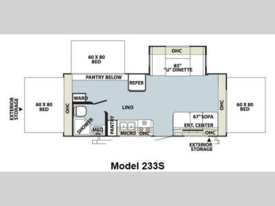 Floorplan - 2012 Forest River RV Flagstaff Shamrock 233S