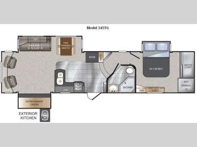 Floorplan - 2012 Keystone RV Avalanche 345TG