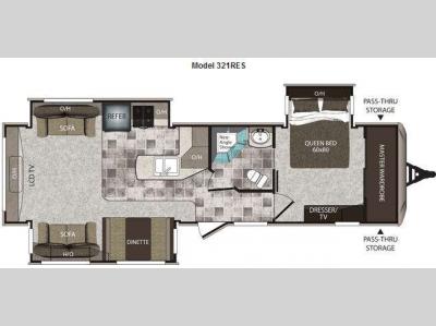 Floorplan - 2012 Keystone RV Cougar High Country 321RES