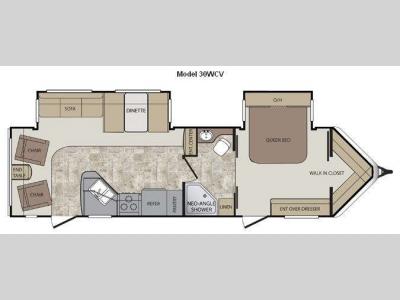 Floorplan - 2012 Keystone RV Cougar X-Lite 30WCV