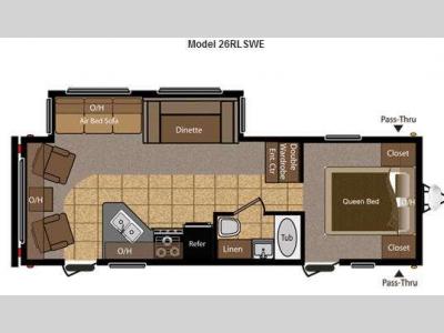 Floorplan - 2012 Keystone RV Hideout 26RLSWE