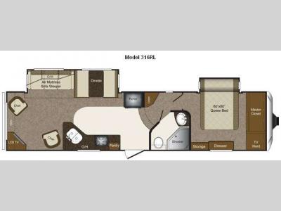Floorplan - 2012 Keystone RV Laredo 316RL