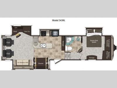Floorplan - 2012 Keystone RV Montana High Country 343RL