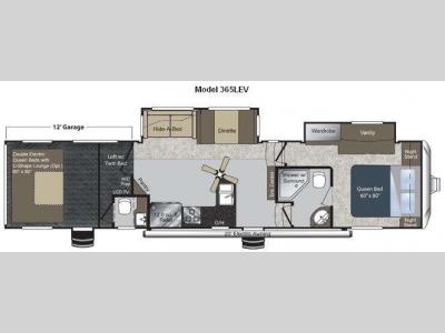Floorplan - 2012 Keystone RV Raptor 365LEV