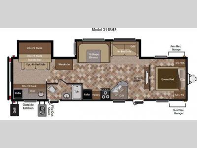 Floorplan - 2012 Keystone RV Sprinter 311BHS