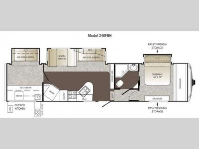 Floorplan - 2012 Keystone RV Sydney 340FBH
