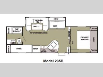 Floorplan - 2012 Forest River RV Cherokee 235B